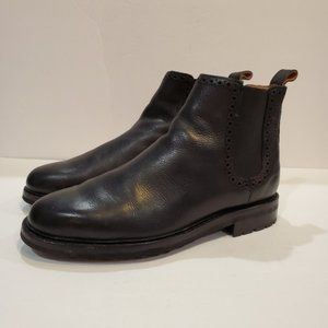 Polo Ralph Lauren Mens size 8.5d black leather double gore boot